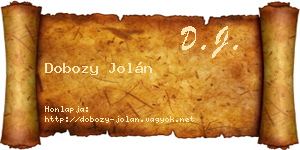 Dobozy Jolán névjegykártya